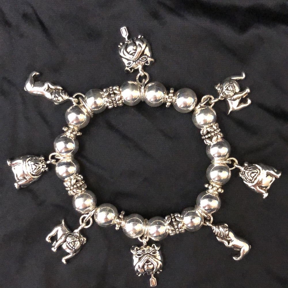 Bulldog charm bracelet